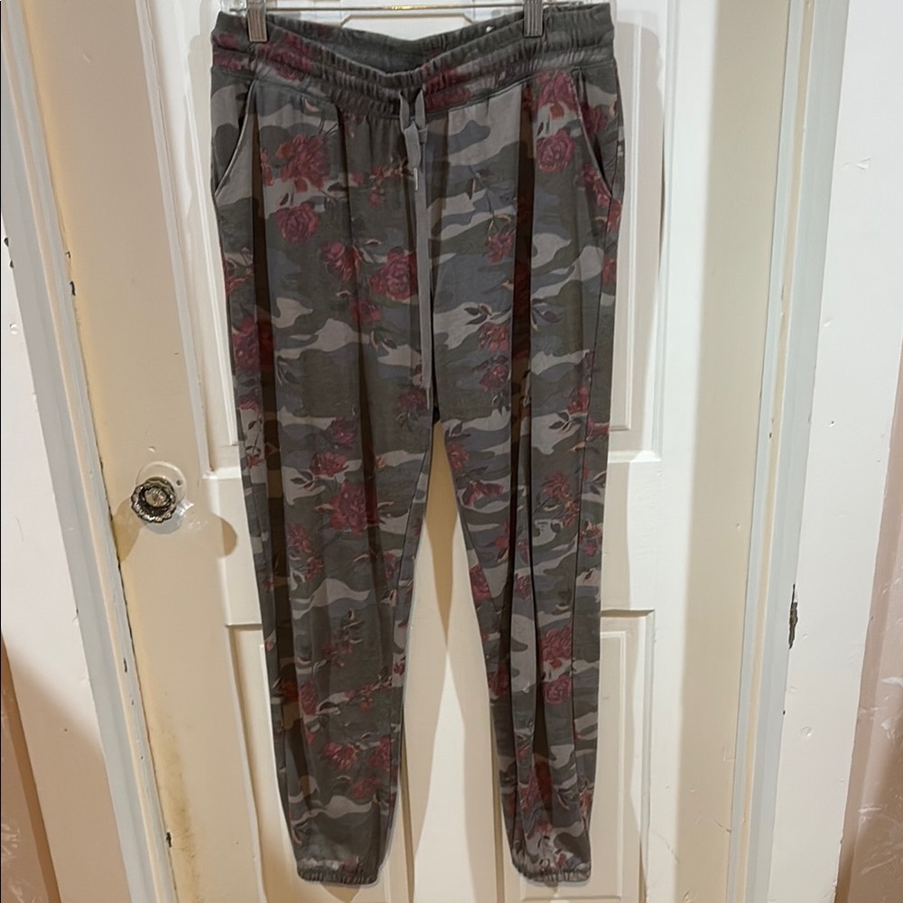 Maurices Camouflage Joggers with Floral Accents